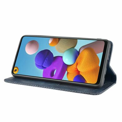 Чехол Deexe Retro Style для Samsung Galaxy A21s (A217) - Blue