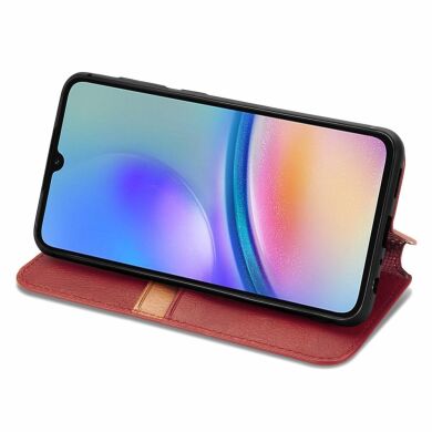 Чехол Deexe Rhombus Wallet для Samsung Galaxy A05s (A057) - Red