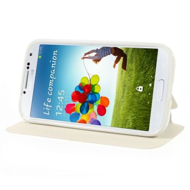 Чехол Deexe Wood Grain для Samsung Galaxy S4 (i9500) - White