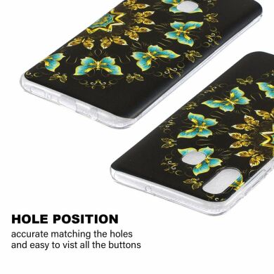 Силіконовий (TPU) чохол Deexe Pretty Glossy для Samsung Galaxy A30 (A305) / A20 (A205) - Colorized Butterflies