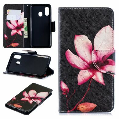 Чохол-книжка Deexe Color Wallet для Samsung Galaxy A40 (А405) - Flower Pattern