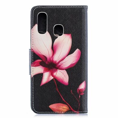 Чохол-книжка Deexe Color Wallet для Samsung Galaxy A40 (А405) - Flower Pattern