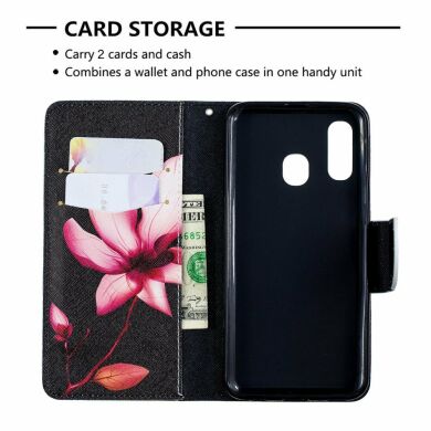 Чохол-книжка Deexe Color Wallet для Samsung Galaxy A40 (А405) - Flower Pattern