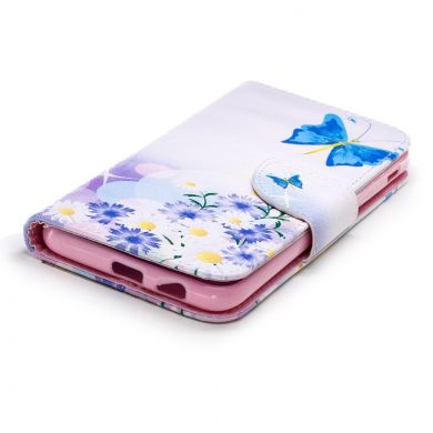 Чехол-книжка Deexe Color Wallet для Samsung Galaxy A6 2018 (A600) - Butterfly in Flowers