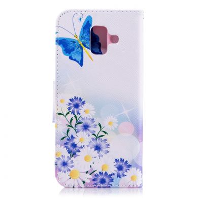 Чехол-книжка Deexe Color Wallet для Samsung Galaxy A6 2018 (A600) - Butterfly in Flowers