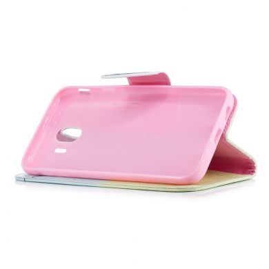 Чехол-книжка Deexe Color Wallet для Samsung Galaxy J4 2018 (J400) - Feather Pattern