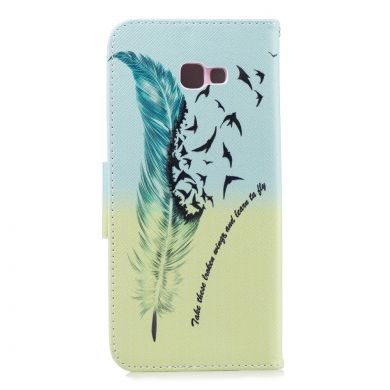 Чехол-книжка Deexe Color Wallet для Samsung Galaxy J4+ (J415) - Feather Pattern