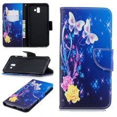 Чехол-книжка Deexe Color Wallet для Samsung Galaxy J6+ (J610) - Crystal Butterfly