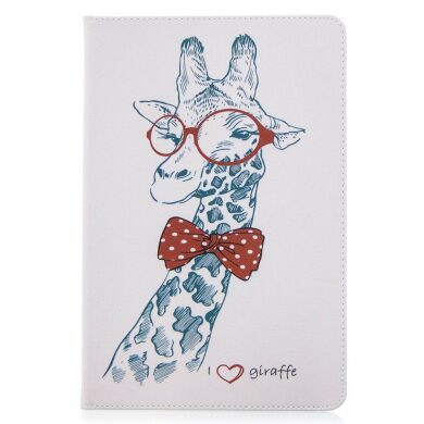 Чехол-книжка Deexe Pattern Style для Samsung Galaxy Tab S7 (T870/875) / S8 (T700/706) - Adorable Giraffe