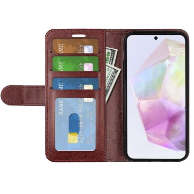 Чехол-книжка Deexe Wallet Style для Samsung Galaxy A36 (A366) - Brown