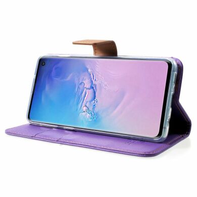 Чохол-книжка ROAR KOREA Cloth Texture для Samsung Galaxy S10 Plus (G975) - Purple