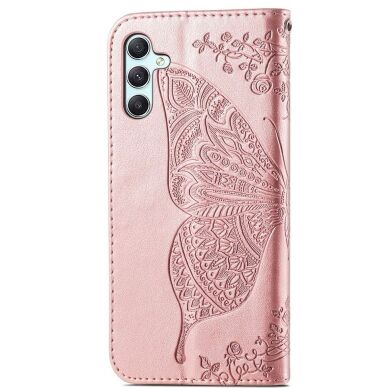 Чохол UniCase Butterfly Pattern для Samsung Galaxy A35 (A356) - Rose Gold