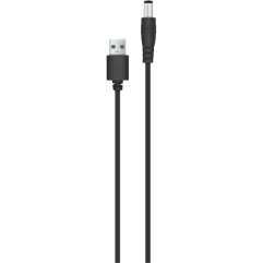 Кабель ACCLAB USB to DC 5.5х2.1мм (5V, 1.5A, 1m) - Black