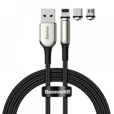 Кабель Baseus Zinc Magnetic Kit 3in1 Charging Cable (2m) TZCAXC-G01 - Black