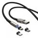 Кабель Baseus Zinc Magnetic Kit 3in1 Charging Cable (2m) TZCAXC-G01 - Black