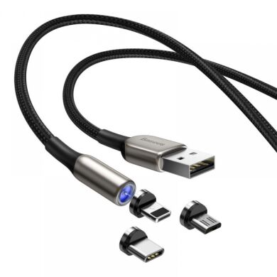 Кабель Baseus Zinc Magnetic Kit 3in1 Charging Cable (2m) TZCAXC-G01 - Black