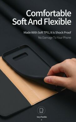 Шкіряний чохол DUX DUCIS Wish Series для Samsung Galaxy S10e (G970), Black