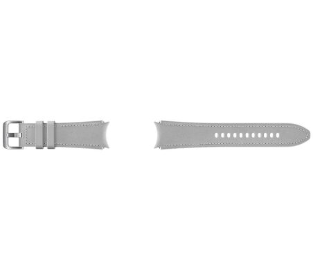 Оригінальний шкіряний ремінець Hybrid Band (Size M/L) для Samsung Galaxy Watch 4 / 4 Classic / 5 / 5 Pro / 6 / 6 Classic (ET-SHR89LSEGRU) - Silver