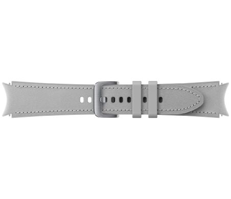 Оригинальный кожаный ремешок Hybrid Band (Size M/L) для Samsung Galaxy Watch 4 / 4 Classic / 5 / 5 Pro / 6 / 6 Classic (ET-SHR89LSEGRU) - Silver
