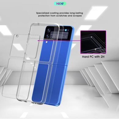 Пластиковая накладка Deexe Crystall Shell для Samsung Galaxy Flip 3 - Transparent