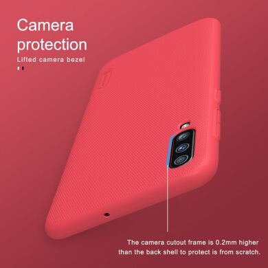 Пластиковый чехол NILLKIN Frosted Shield для Samsung Galaxy A50 (A505) - Red