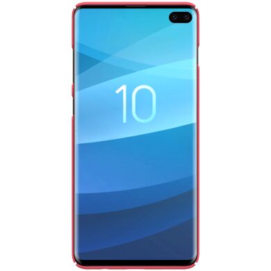 Пластиковый чехол NILLKIN Frosted Shield для Samsung Galaxy S10 Plus - Red