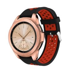 Ремешок Deexe Dual Color для Samsung Galaxy Watch 42mm / Watch 3 41mm - Black/Red