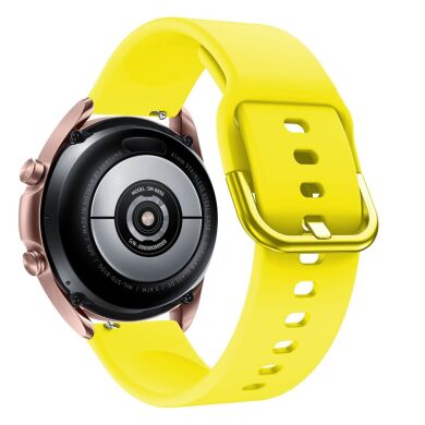 Ремешок Deexe Soft Silicone для  Samsung Galaxy Watch 3 (41mm) - Yellow