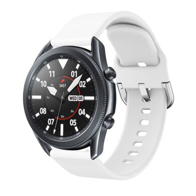 Ремешок Deexe Soft Silicone для  Samsung Galaxy Watch 3 (45mm) - White