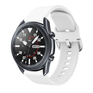 Ремінець Deexe Soft Silicone для  Samsung Galaxy Watch 3 (45mm) - White