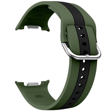 Ремешок Deexe Sport Strap для Samsung Galaxy Watch 8 (40/44mm) / 8 Classic - Army Green / Black