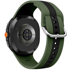 Ремешок Deexe Sport Strap для Samsung Galaxy Watch 8 (40/44mm) / 8 Classic - Army Green / Black
