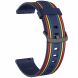 Ремешок Deexe Twill Color Strap для часов с шириной крепления 22мм - Dark Blue / Colorful. Фото 3 из 4