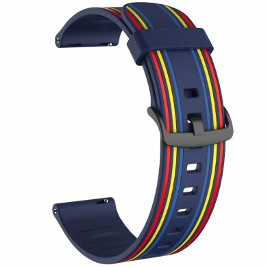 Ремінець Deexe Twill Color Strap для годинників з шириною кріплення 22мм - Dark Blue / Colorful