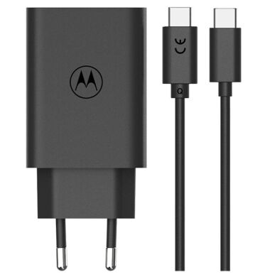 Сетевое зарядное устройство Motorola TurboPower 30W + кабель Type-C to Type-C (SJMC302) - Black