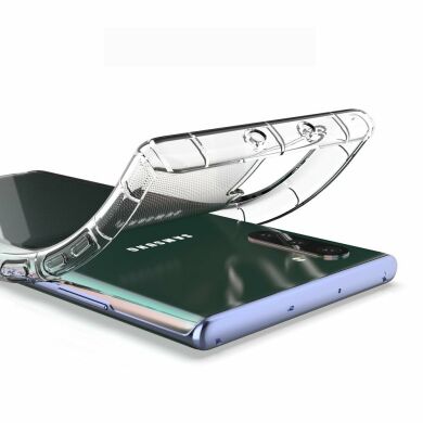 Силиконовый (TPU) чехол Deexe Clear Cover для Samsung Galaxy Note 10+ (N975) - Transparent