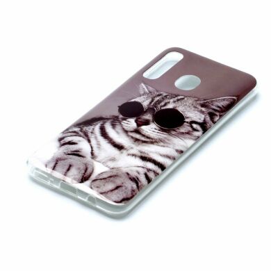 Силіконовий (TPU) чохол Deexe Life Style для Samsung Galaxy A20 (A205) / A30 (A305), Cat Wearing Glasses