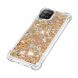 Силиконовый (TPU) чехол Deexe Liquid Glitter для Samsung Galaxy A22 (A225) / M22 (M225) - Diamond Gold Hearts. Фото 4 из 7