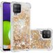 Силиконовый (TPU) чехол Deexe Liquid Glitter для Samsung Galaxy A22 (A225) / M22 (M225) - Diamond Gold Hearts. Фото 1 из 7