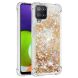 Силиконовый (TPU) чехол Deexe Liquid Glitter для Samsung Galaxy A22 (A225) / M22 (M225) - Diamond Gold Hearts. Фото 2 из 7