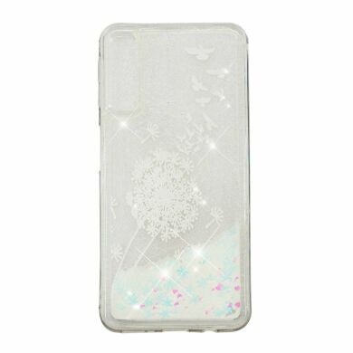 Силиконовый (TPU) чехол Deexe Liquid Glitter для Samsung Galaxy A7 2018 (A750) - Dandelion and Birds