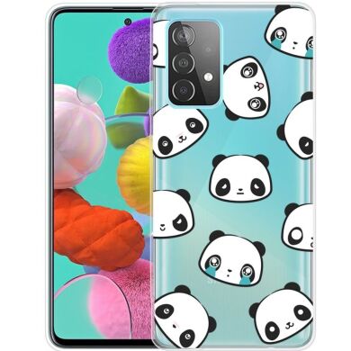 Силиконовый (TPU) чехол Deexe Pretty Glossy для Samsung Galaxy A73 (A736) - Cute Pandas