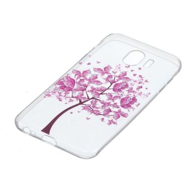 Силиконовый (TPU) чехол Deexe Pretty Glossy для Samsung Galaxy J4 2018 (J400) - Colorful Tree