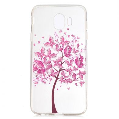 Силиконовый (TPU) чехол Deexe Pretty Glossy для Samsung Galaxy J4 2018 (J400) - Colorful Tree