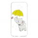 Силиконовый (TPU) чехол Deexe Pretty Glossy для Samsung Galaxy J6+ (J610) - Elephant Holding an Umbrella. Фото 2 из 7
