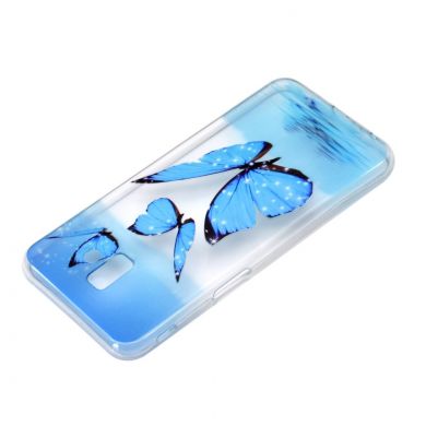 Силіконовий (TPU) чохол Deexe Pretty Glossy для Samsung Galaxy J6+ (J610) - Blue Butterflies