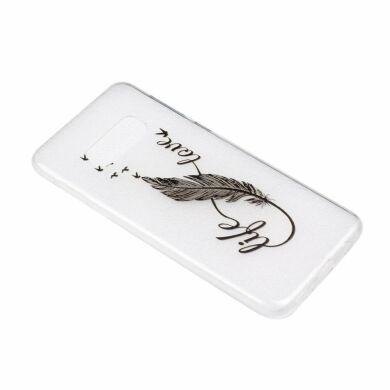 Силіконовий (TPU) чохол Deexe Pretty Glossy для Samsung Galaxy S10e (G970) - Black Feather