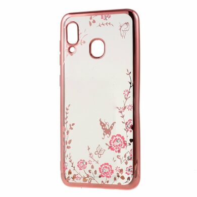 Силіконовий (TPU) чохол Deexe Shiny Cover для Samsung Galaxy A30 (A305) / A20 (A205) - Rose Gold