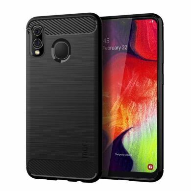 Силіконовий (TPU) чохол MOFI Carbon Fiber для Samsung Galaxy A30 (A305) / A20 (A205) - Black