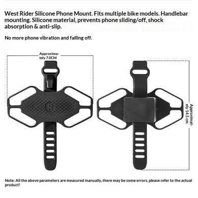 Велосипедний тримач WEST BIKING Silicone Bike Mount - Black